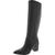 color Black Leather, Nine West | Nine West Womens Brixe Pointed Toe Leather Knee-High Boots