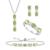 颜色: Peridot, Macy's | 5-Pc. Set Amethyst (4-5/8 ct. t.w.) & Lab-Grown White Sapphire (3/4 ct. t.w.) Ring, Pendant Necklace, Bracelet, & Stud Earrings in Sterling Silver (Also in Additional Gemstones)