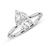 颜色: white, MaxColor | 14k Gold 1.7 Carat Pear Cubic Zirconia Solitaire Engagement Ring