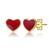 颜色: red, GigiGirl | Toddler/Kids 14k Gold Plated Colored Enamel Tiny Flat Heart Stud Earrings