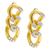 ADORNIA | Rhodium-Plated Pavé Curb Chain Drop Earrings, 颜色Gold