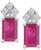 颜色: Ruby Red, Macy's | Ruby (1-3/8 ct. t.w.) & Diamond (1/8 ct. t.w.) Crown Stud Earrings in 14k White Gold (Also in Emerald & Tanzanite)