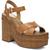 商品Sam Edelman | Sam Edelman Womens Trianna Strappy Slingback Platform Heels颜色Cuoio Brown Leather