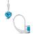 颜色: Blue Topaz, Macy's | Gemstone Leverback Earrings in 10K White Gold