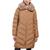 商品Michael Kors | Women's Faux-Fur-Collar Hooded Down Puffer Coat颜色Husk
