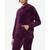 商品Marc New York by Andrew Marc | Women's Long Sleeve Leggings Length Velvet Hoodie颜色Eggplant
