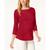 商品Charter Club | Women's Pima Cotton Boat-Neck Top, Created for Macy's颜色Ravishing Red