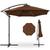 颜色: brown, Best Choice Products | 10ft Offset Hanging Outdoor Market Patio Umbrella w/ Easy Tilt Adjustment