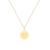 颜色: letter u, Savvy Cie Jewels | 18K GOLD VERMEIL OVER STERLING SILVER ROUND INITIAL PENDANT W/ CHAIN