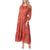 Jessica Simpson | Women's Kezia Cut-Out-Waist Maxi Dress, 颜色GLAZED GINGER - BOTANICAL