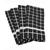 颜色: Black, Design Imports | Solid Windowpane Terry Dishtowel, Set of 4
