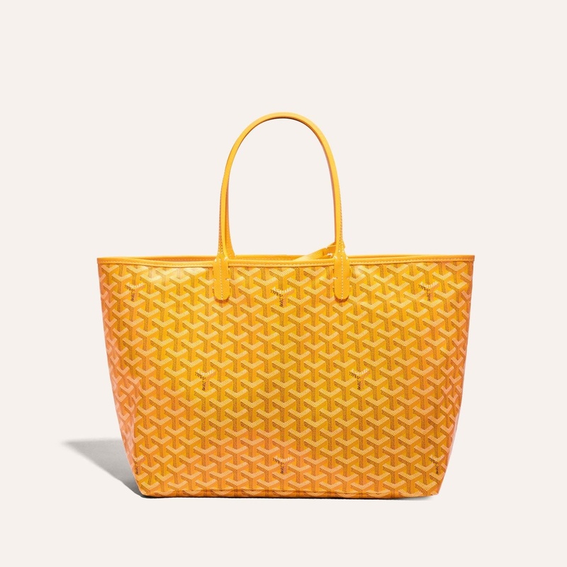 颜色: 黄色, Goyard | 高雅德 Saint Louis PM男女黑色帆布/小牛皮手提包 STLOUIPMLTY01CL03P（十色可选）