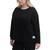 商品Calvin Klein | Calvin Klein Performance Womens Plus Fleece Pullover Sweatshirt颜色Black