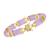 颜色: 8.5 in, Ross-Simons | Ross-Simons Lavender Jade "Good Fortune" Bracelet in 18kt Gold Over Sterling