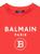 color Red, Balmain | Logo Print Cotton Jersey T-shirt