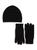 商品第1个颜色BLACK, Saks Fifth Avenue | ​2-Piece Ribbed-Cuff Cashmere Beanie & Gloves Set