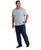 颜色: Navy, Haggar | Men's Big & Tall Cool 18® PRO Classic-Fit Expandable Waist Flat Front Stretch Dress Pants