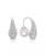 颜色: Silver, Ettika Jewelry | Hooked Pave and Mother of Pearl Drop Earrings