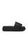 商品Ganni | Women's Sporty Mix Slide Sandals颜色Black