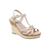 color Nude Smooth, Charles David | CHARLES by Charles David Little Women's Faux Leather Slingback Wedge Sandals
