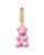 颜色: Candy Pink, Crystal Haze | Jewelry Nostalgia Pavé Bear Pendant in 18K Gold Plated