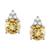 商品第6个颜色Citrine with 14k White Gold, Macy's | Gemstone & Diamond Accent Stud Earrings