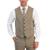 商品Tommy Hilfiger | Men's Modern-Fit TH Flex Stretch Solid Suit Vest颜色Tan
