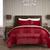颜色: Red, Chic Home Design | Amara 2 Piece Comforter Set Embossed Mandala Pattern Faux Fur Micromink Backing Bedding TWIN