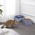 颜色: blue/white, THE LICKER STORE | Kate 12" Modern Patterned Cardboard Reversible Cat Scratcher Pad In Box with Catnip, Blue/White (5-Pack)