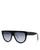 color Black/Smoke Polarized, Celine | Unisex Polarized and Non-Polarized Flat Top Aviator Sunglasses, 60mm