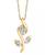 颜色: YELLOW GOLD, Sirena | 1/0 ct. t.w.Diamond Rose Pendant in 14k White, Yellow or Rose Gold