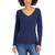 商品Charter Club | Cotton Long-Sleeve V-Neck T-Shirt, Created for Macy's颜色Intrepid Blue