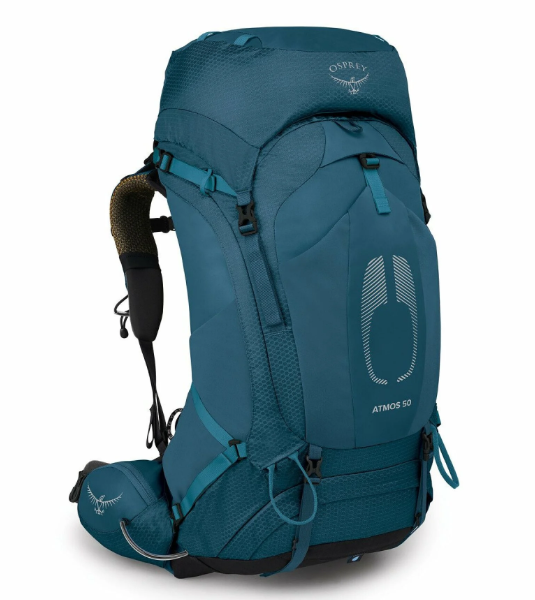 颜色: 蓝色, Osprey | ATMOS AG LT气流50/60户外登山双肩背包男徒步大容量新款(香港仓发货）