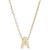 ADORNIA | 14k Gold-Plated Mini Initial Pendant Necklace, 16" + 2" extender, 颜色A