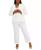 颜色: Vanilla Ice, Le Suit | Plus Women's Notched-Lapel Blazer Pants Suit Set