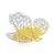 颜色: yellow, Suzy Levian | Sterling Silver Yellow & White Cubic Zirconia Oversized Butterfly Brooch