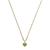 商品Coach | Faux Stone Crystal Heart Pendant Necklace颜色Green, Gold