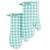 颜色: Aqua Sky, KitchenAid | Gingham Oven Mitt 2-Pack Set, 7" x 13"