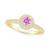 商品第2个颜色Gold, Macy's | Pink Sapphire (5/8 Ct. t.w.) and Diamond (1/2 Ct. t.w.) Halo Ring