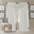 颜色: White, Elrene Home Fashions | Athena 52" x 84" Crinkled Curtain Panels, Pair with Scarf Valance