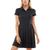 Planet Gold | Planet Gold Womens Juniors Collared Pleated Fit & Flare Dress, 颜色Black Beauty