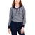 Tommy Hilfiger | Women's Striped Long-Sleeve Waffle-Knit Hoodie, 颜色Bright White/ Sky Captain