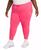 颜色: Aster Pink/white, NIKE | Plus Size Active Sportswear Club Mid-Rise Fleece Jogger Pants