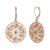 Lonna & Lilly | Gold-Tone Crystal & Stone Beaded Openwork Flower Drop Earrings, 颜色Coral