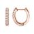 商品Giani Bernini | Cubic Zirconia Oval Huggie Hoop Earrings in Sterling Silver颜色Rose Gold