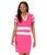 商品U.S. POLO ASSN. | 2 Stripe V-Neck Polo Dress颜色Pink Peacock