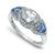 颜色: Tanzanite, Macy's | Cubic Zirconia Oval with Tanzanite CZ Accents 3 Stone Ring in Silver Plate or 18K Gold Plate