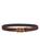 color DARK RED, Balenciaga | BB Shiny Croc-Embossed Leather Belt
