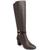 商品Karen Scott | Karen Scott Womens Isabell Faux Leather Tall Knee-High Boots颜色Dark Brown