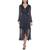 Kensie | Kensie Womens Metallic Surplice Midi Dress, 颜色Blue/Black